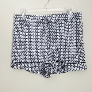 Petite Plume Size M Printed Pajama Pj Shorts 100% Silk Drawstring Waist